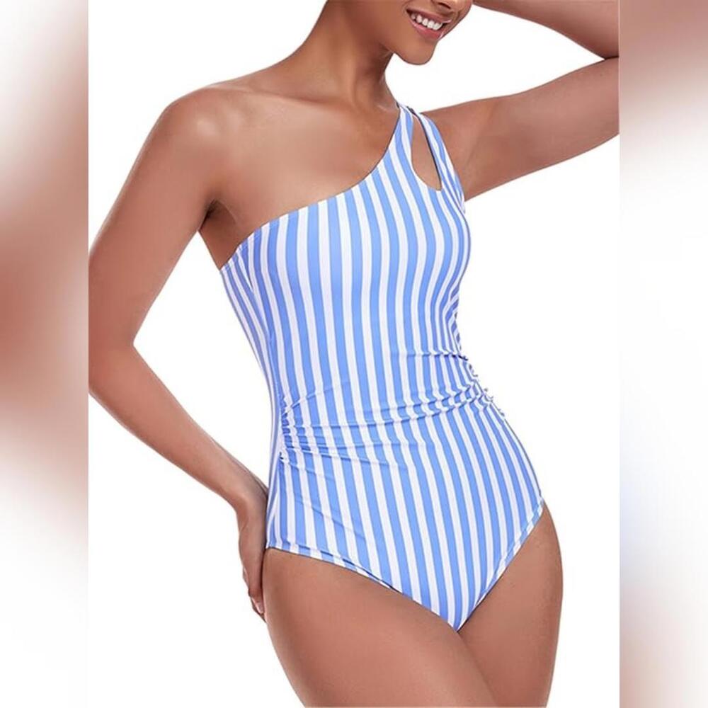NWT Beilon One Piece Tummy control Modest Full Cover Swimsuit, Large